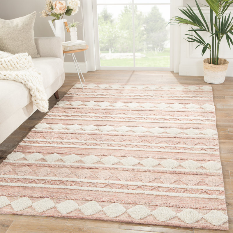 Nikki Chu Jaipur Living Elixir Handwoven Geometric Pink Area Rug Wayfair